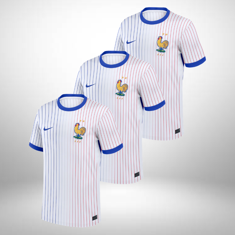 Lot de 3 Maillots France 2024/25 Extérieur Officiel